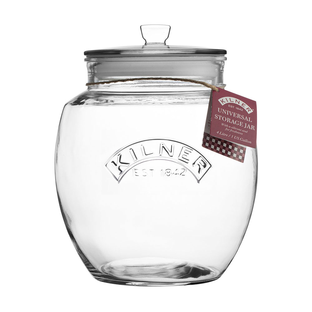 Kilner® Glasdose/Vorratsglas mit Deckel, l 4 - Haushaltsglas-Shop